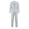 thumbnail image 1 of SMihono Men's Trendy Suit Jacket + Suit Pants Two-piece Set Prom Wedding Long Sleeve Tuxedo Slim Fit Solid Sports Business Pocket Work Office Lapel Collar Button Front Stretch Suit Coat Gray 12, 1 of 5