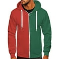 thumbnail image 1 of SMihono Mens Plush Tunic Drawstring Hoodie Sweatshirt Drop Shoulder Long Sleeve Vintage Contrast Color Block Pullover Hooded Tees Casual Outwear Comfy Party Dressy Kangaroo Pockets Tops Green 8, 1 of 6