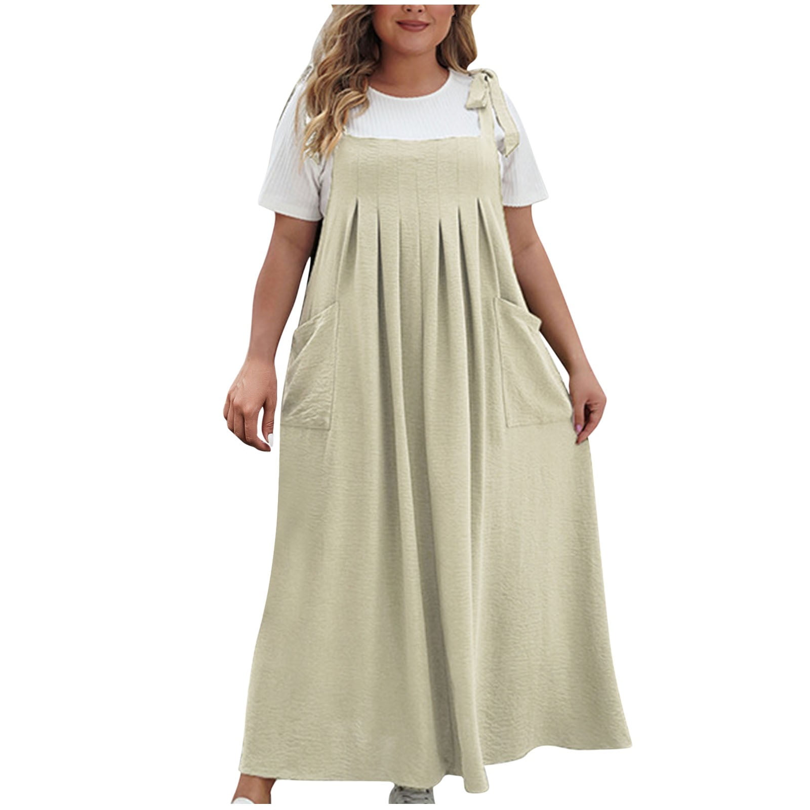 maxi pinafore dress Pinafore Dress, Sleeveless Maxi Dress, Pinafore Maxi Dress, Linen Maxi Dress, Plus Size Sundress, Linen Dress Women, Loose Dress, Adjustable
