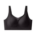thumbnail image 1 of SMihono Plus Size Push Up Bras for Women Unlined Soft Teens Post Surgery Bra Front Closure No Wire Bras for Women Full Coverage Black L, 1 of 2
