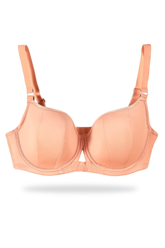 Plus Size Wireless Bras for Women F Cups Full Coverage No Underwire Support Bra Everyday Comfort Bralette Beige M(80F)