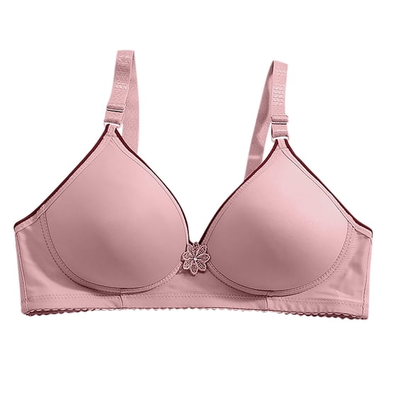 SMihono Push Up Bras for Women Plus Size Comfort Breathable Bra Wirefree Bra Full Coverage Everyday Bras with Support Lift Brown 6