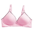 thumbnail image 1 of SMihono Push Up Bras for Women Plus Size Comfort Breathable Bra Wirefree Bra Full Coverage Everyday Bras with Support Lift Pink 8, 1 of 5