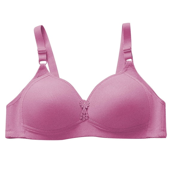 SMihono Push Up Bras for Women Plus Size Comfort Breathable Bra Wirefree Bra Full Coverage Everyday Bras with Support Lift Purple 38/85