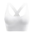 thumbnail image 1 of SMihono Racerback Sports Bra for Women Wireless Full Coverage Square Neck High Impact Support Bralette Running Workout Fitness (White XXL ), 1 of 2