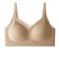thumbnail image 1 of SMihono Roarrave Bra,3D Lift and Wide Side Comfy for Instant Sculpted Curves,Women's Ribbed Push Up Adjustable Wireless Bra Khaki M, 1 of 2