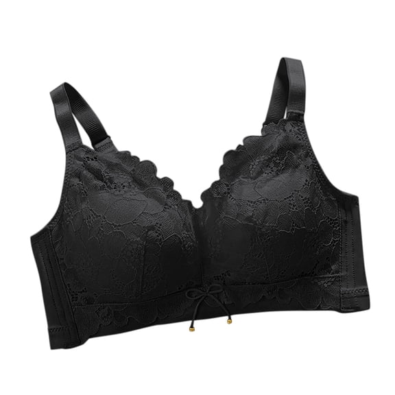 SMihono Sales Women Full Cup Bras Breathable Comfort Floral Lace Full Coverage Non Padded Underwired Bra Breathable Underwear Daily Bra Black 6