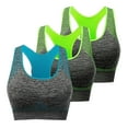 thumbnail image 1 of SMihono Stylish 3 Pack Fashion Lifting & Comfy Trendy Bra, Seamless Comfortable Breathable Yoga Sports Bras for Women Blue 8, 1 of 8