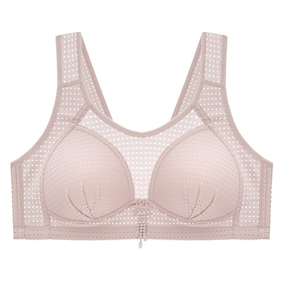 SMihono Stylish Bras for Women Full Coverage No Underwire Seamless Bras Hollow Mesh Breathable Cool Everyday Sports Bra Gray 14