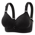 thumbnail image 1 of SMihono Stylish Daisy Bras for Women Front Closure No Underwire Wireless Bras Full Support Bra Comfortable Wire Free Breathable Bras Black 14, 1 of 2