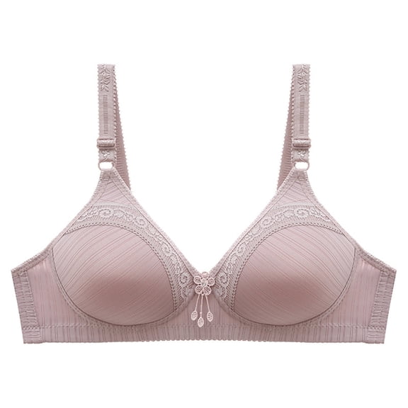 SMihono Stylish Lace Bralette for Women Wireless Support Bras Adjustable Shoulder Strap No Underwire Bra Thin Sports Yoga Bra Gray 14