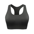 thumbnail image 1 of SMihono Stylish Power Racerback Sport Bra for Women,Quick Dry Seamless Padded Active Workout Gym Yoga Crop Tank Top Gray 4, 1 of 7