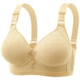 thumbnail image 1 of SMihono Stylish Push Up Bras for Women No Underwire Deep V Neck Comfortable Breathable Bra Full Coverage Padded Bralette Smoothing Underwear Beige 42/95, 1 of 4