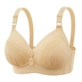 thumbnail image 1 of SMihono Stylish Push Up Bras for Women No Underwire Deep V Neck Comfortable Breathable Bra Full Coverage Padded Bralette Smoothing Underwear Beige 8-10, 1 of 4