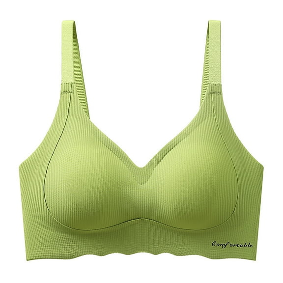 SMihono Trendy Sport Bras for Women Seamless Full Coverage Yoga Sports Bras Stretchy Bras for Women Comfortable Gym Workout Bra Green M