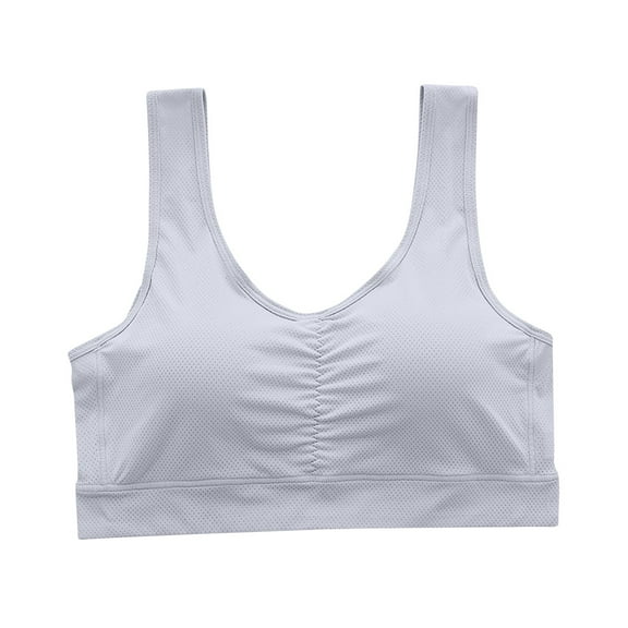 SMihono Stylish Sports Bras for Women High Support Comfort Bra, Seamless Sleep Bras, Yoga Bra, Stretchy Sports Bra for Women Gray XL