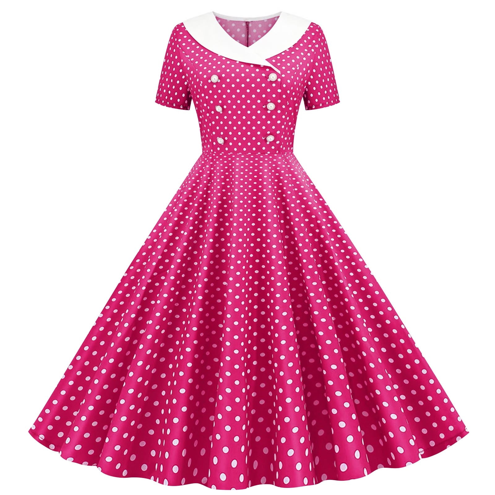 hot pink 50s dress Amazon.com: Vintage Pink Gingham Dress for Women 1950s 50s Plaid Ruffle Outfits Short Sleeve Checkered Swing Tea Dresses Pin Up Lapel Collar Rockabilly Audrey Hepburn Party Pink Plaid Tie S : Clothing,