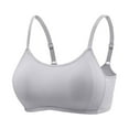 thumbnail image 1 of SMihono Trendy Women's Seamless Comfortable Sports Bra Padded Adjustable Straps Mid Impact Sports Bra Fitness Yoga Bra Workout Top Gray 12, 1 of 5