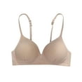 thumbnail image 1 of SMihono Trendy Women's Wireless Lace No Underwire Comfort Push Up Bralettes Full Coverage Supportive Solid Girl's Bra Beige S, 1 of 5