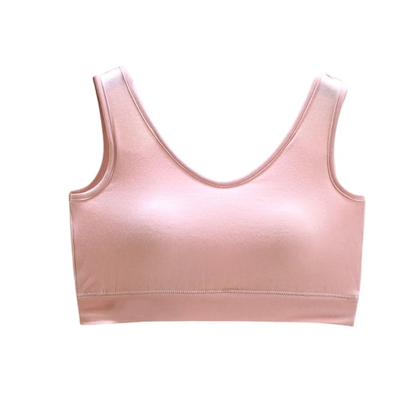 SMihono Seamless Bras for Women Wide Straps Push Up Tshirt Bralettes No Underwire Wireless Everyday Comfortable Bra Plus Size Pink XXXXL
