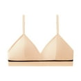 thumbnail image 1 of SMihono Spaghetti Straps Wirefree Sports Bra for Women Comfortable Supportive Push Up Full Coverage Seamless Everyday Yoga Bras Beige Free Size, 1 of 7