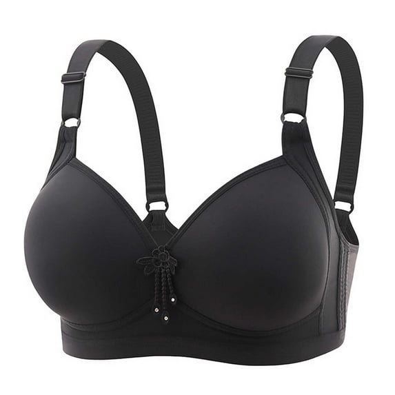 SMihono Sports Bras for Women Bralettes for Women with Support Sexy Underwear Support Bras for Older Women Lift No Underwire Black 44/100