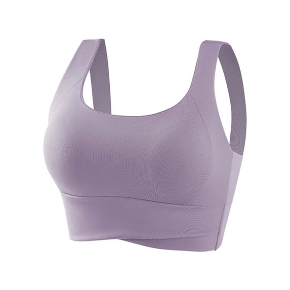 SMihono Sports Bras for Women No Underwire Large Bust High Impact Wirefree Bra Slim Fit Push Up Yoga Sports Bra Hot Pink XL