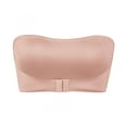 thumbnail image 1 of SMihono Strapless Bra for Women Non-Slip Silicone Bandeau Bra Non-Padded Wireless Front Closure Tube Top Bra Pink XL, 1 of 2