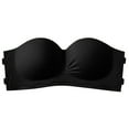 thumbnail image 1 of SMihono Strapless Bras, Adhesive Push up Bras, Backless Bra, Wirefree Non-Slip Invisible Tube Top for Women Black XL, 1 of 5
