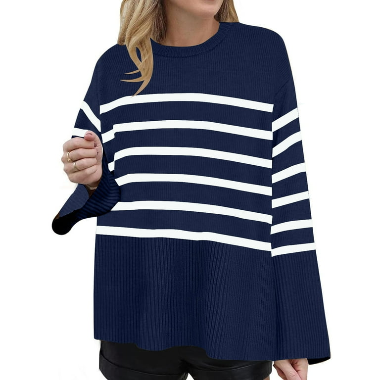 SMihono Trendy Plus Size Knit Sweater Women