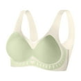 thumbnail image 1 of SMihono Windy Bra Seamless Ultra Thin Ultra Thin Plus Size Ice Silk Comfort Bras Non Marking Net Yarn Breathable Bra for Women Green XL, 1 of 5