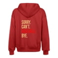 thumbnail image 1 of SMihono Winter Warm Plus Size Girls Long Sleeve Casual Outwear Coats Women's Printed Zippered Hooded Sweater Jacket Top Red 14, 1 of 5