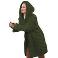 thumbnail image 1 of SMihono Winter Warm Women Fashion Sweater Long Sleeve Casual Hoodie Knit Pocket Cardigan Coat Oversized Open Front Cardigan for Womens Gifts Green 6, 1 of 8