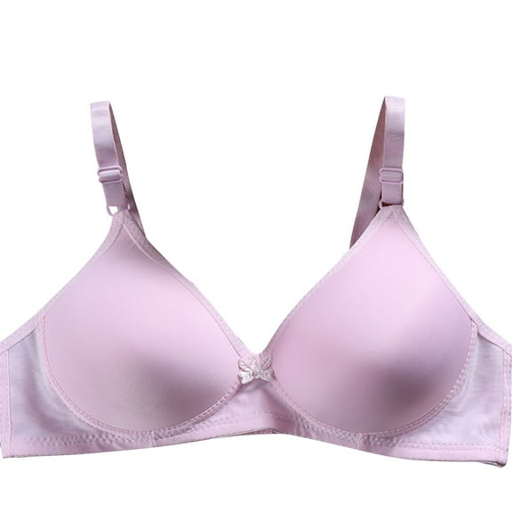 SMihono Wireless Bras for Women Wirefree Full Coverage Bralettes No Underwire Comfort Bras Soft Push Up Everyday T Shirt Bras Pink S