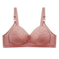 thumbnail image 1 of SMihono Women Bra Womens Breathable Comfort Bra Without Steel Ring Lace Push Up Bra Three Rows Of Buckle Mini Lace Hot Pink 52, 1 of 7