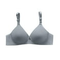thumbnail image 1 of SMihono Women Full Coverage Push Up Daily Bra Comfortable Everyday Bra Easy Close Comfy Support Bras with Adjustable Straps Gray M, 1 of 5