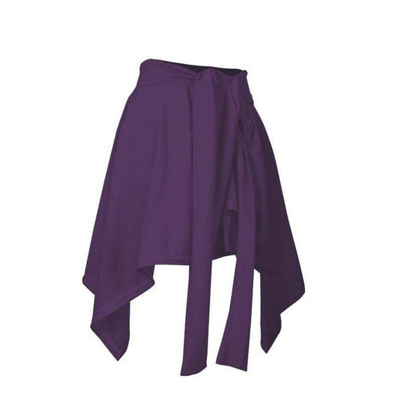 SMihono Women Yoga Ballet Wrap Skirt, Beach Cover Up Skirt, Athletic Skirt Sarong for Yoga Ballet Tennis Jogging Purple 4