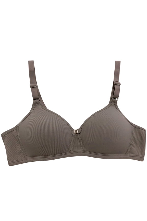 Women's Benefits Allover-Smoothing Bliss Wireless Lightly Lined Convertible Comfort Bra Breathable Underwear Daily Bra Coffee 4