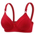 thumbnail image 1 of SMihono Women's Bras Sports Bras for Women High Support Strap Bra Stretch Soft Everyday Bra Lightly Lined Comfort Jacquard Bra Sports Bras for Women High Support Red 12, 1 of 6