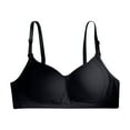 thumbnail image 1 of SMihono Women's Breathe T-Shirt Bra Breathable Wireless Bra Student Girls Full-Coverage Bras Comfort Push Up Bras Black M, 1 of 3
