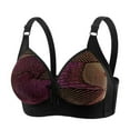 thumbnail image 1 of SMihono Women's Comfortable Seamless Bralette No Underwire Supportive Bra Adjustable Straps Full Coverage Everyday Bra Purple 44, 1 of 3