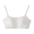 thumbnail image 1 of SMihono Women's Cotton Bralette - Wireless Unlined Sleep Comfortable Seamless Cami Bra Backless Sexy Seamless Push-Up Everyday Bras White S, 1 of 5