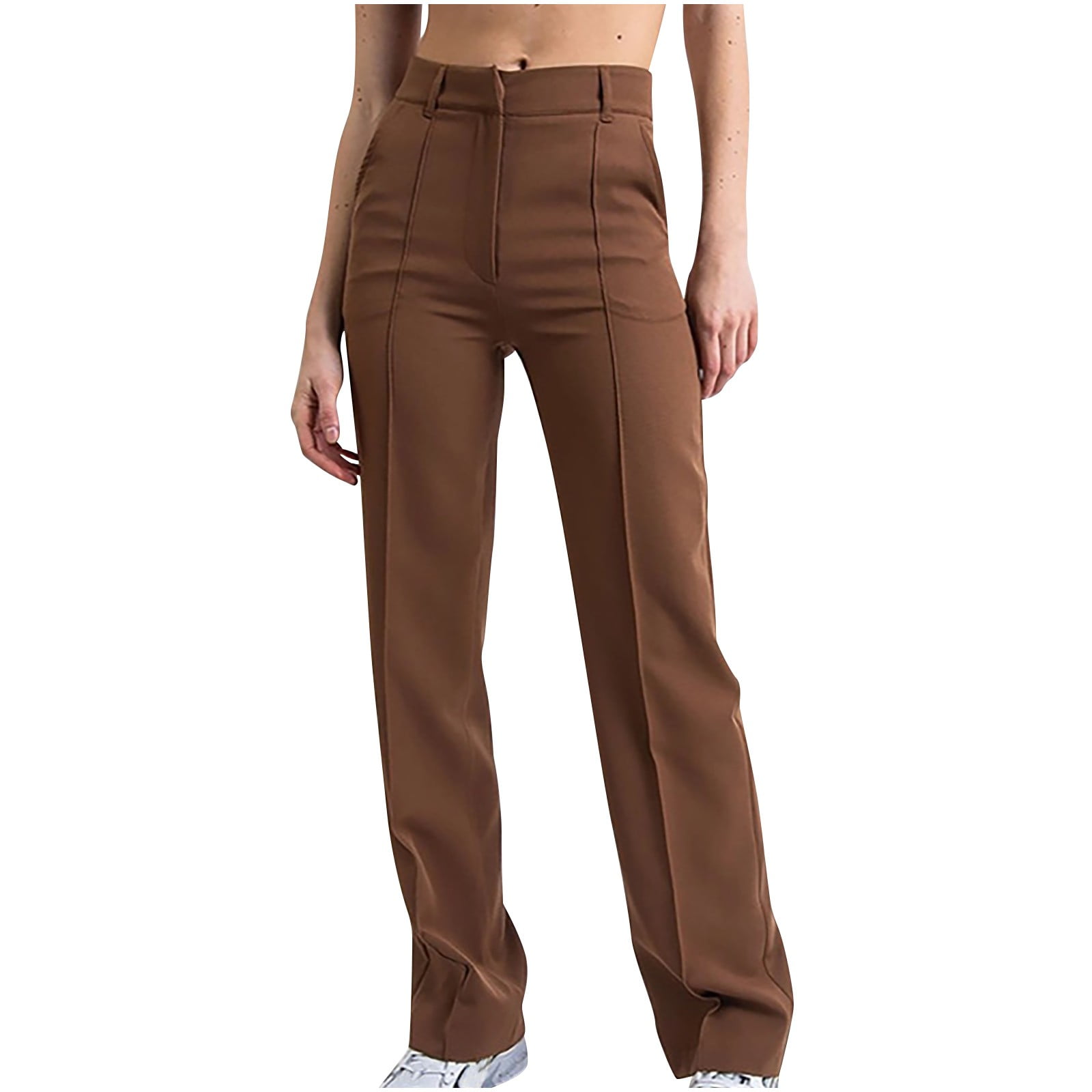 High-Waisted Pull-On Pixie Wide-Leg Pants