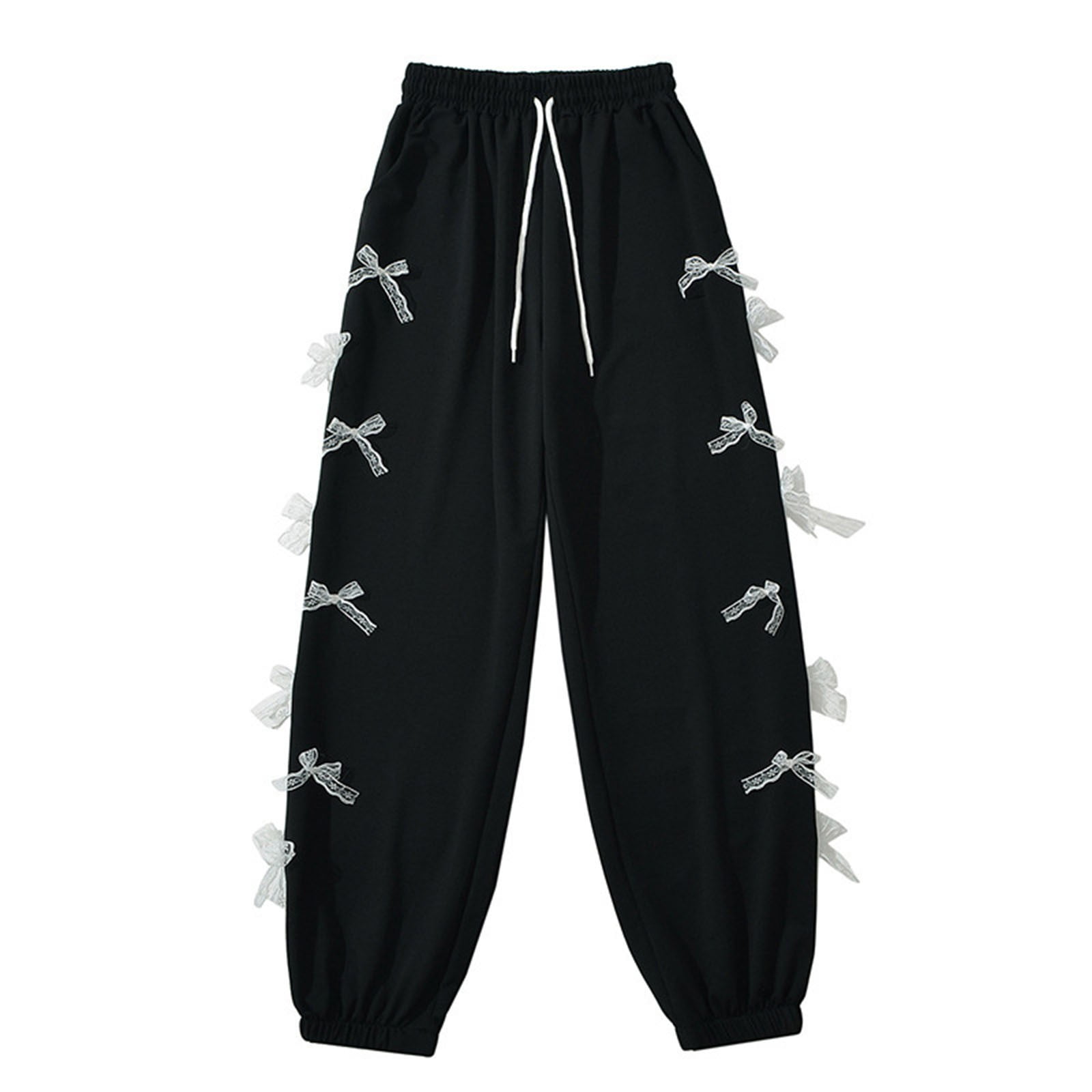 パンツ S ribbon smocking sweat pants black S ribbon smocking