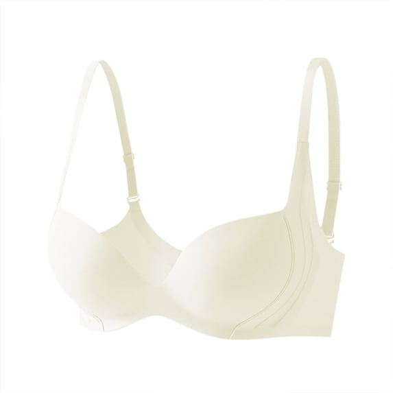 SMihono Women's Half Cup Bras Comfy Low Cut Push Up No Underwire Bralettes Comfort Lightweight Bralette for Ladies Full Support White L