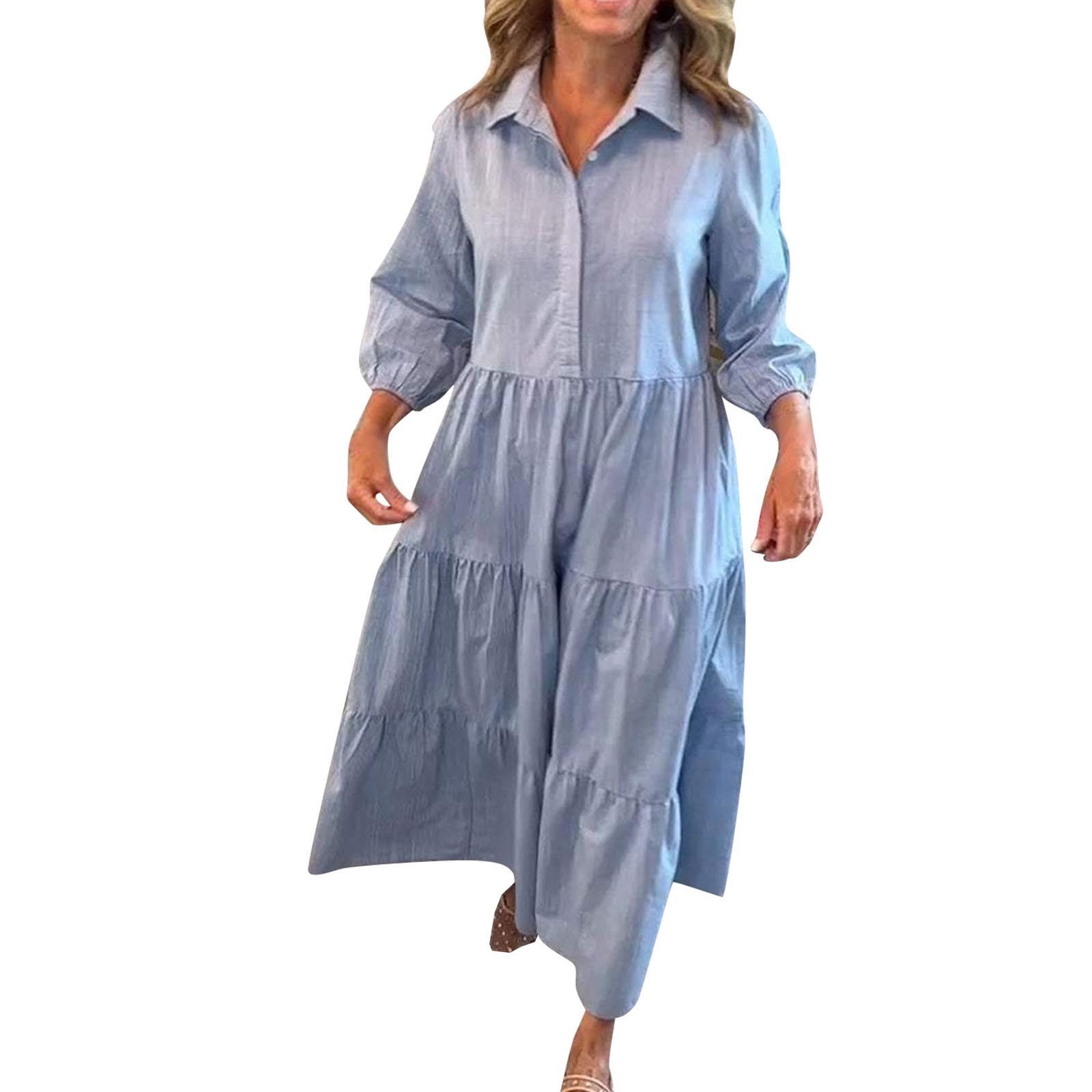 blue mumu dress Haiku Long Muumuu Hawaiian Dress main image 1