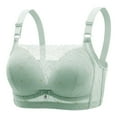 thumbnail image 1 of SMihono Women's No Underwire Mesh Bra Lightweight Comfy Breathable Bralettes Full Coverage Adjustable Straps Push Up Lingerie Green 38/85, 1 of 5