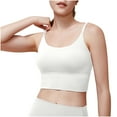 thumbnail image 1 of SMihono Women's Seamless Sports Bra Workout Crop Top Tank Tops for Women Racerback Sports Bra Crop Top Fitness Wireless Bra White 6, 1 of 5