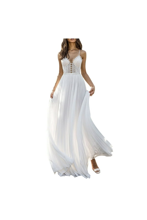 Women's Summer Mesh Beach Dress Boho Party Big Swing Dress Sleeveless Prom Dress Gradient Sundress Wedding Hanging Neck Sexy Maxi Long Ball Gown Smocked Pastel Trendy Plus Size Pink 7 White XL