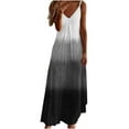 thumbnail image 1 of SMihono Women's Summer Tank Dress V Neck Gradient Color Loose Long Dresses Plus Size Beach Party Sundress Black 4, 1 of 4